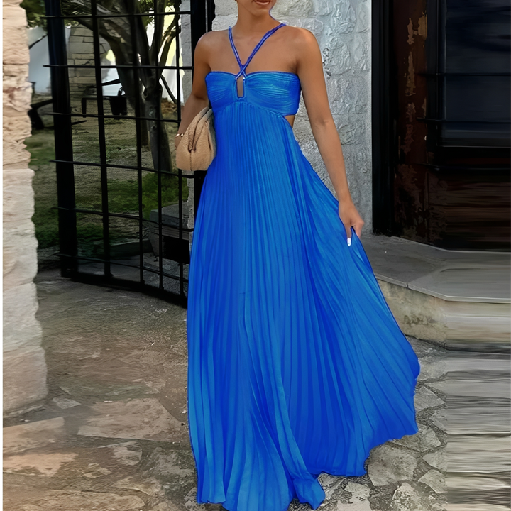 Marnie - Elegantní maxi šaty s sklady pro ženy