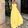 Marnie - Elegantní maxi šaty s sklady pro ženy