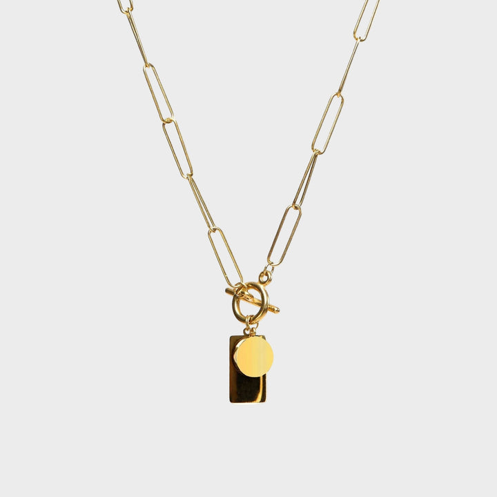 Sára Elegantní Obdélníkový Náhrdelník Minimalistický