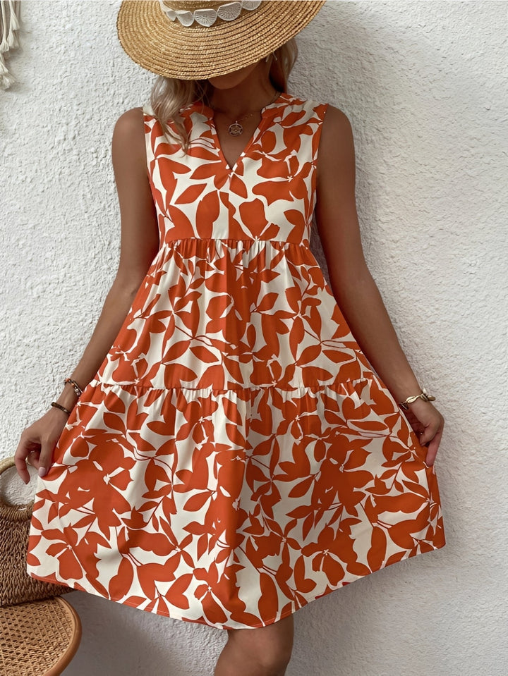 Tianna - Elegantní šaty s výstřihem do V a potiskem pro ženy