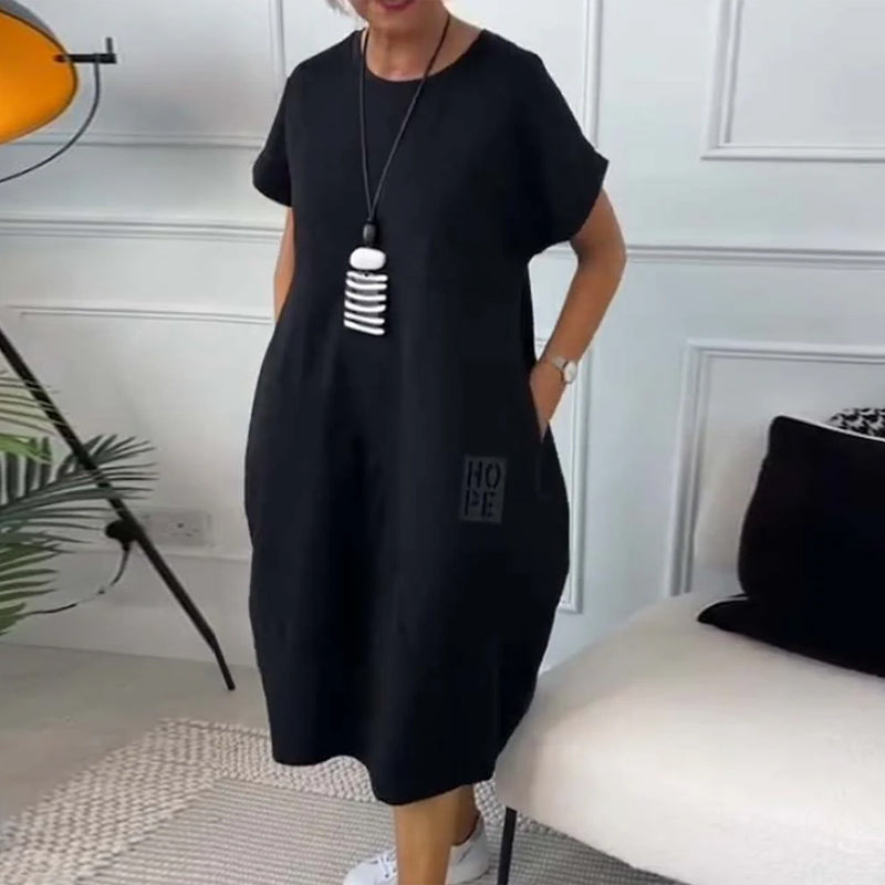 Zuzanna | Lehká letní šaty s kulatým výstřihem