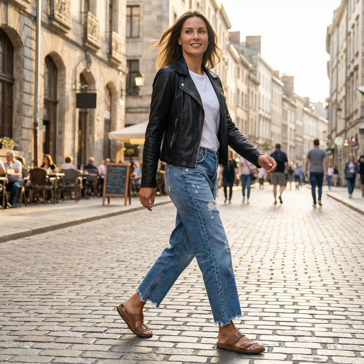 Naisten farkut | Cropped malli, joustava denim | Mukava istuvuus