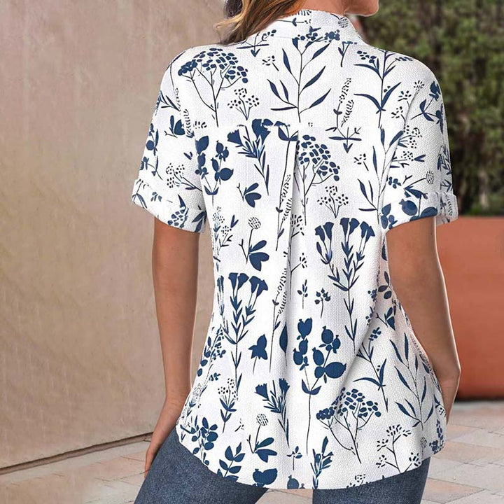 BETTY | CASUAL BLOUSE S POTISKEM LISTŮ