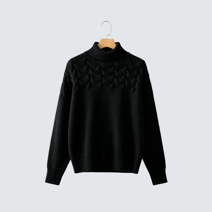 Ivana | Elegantní pletený svetr s rolákem