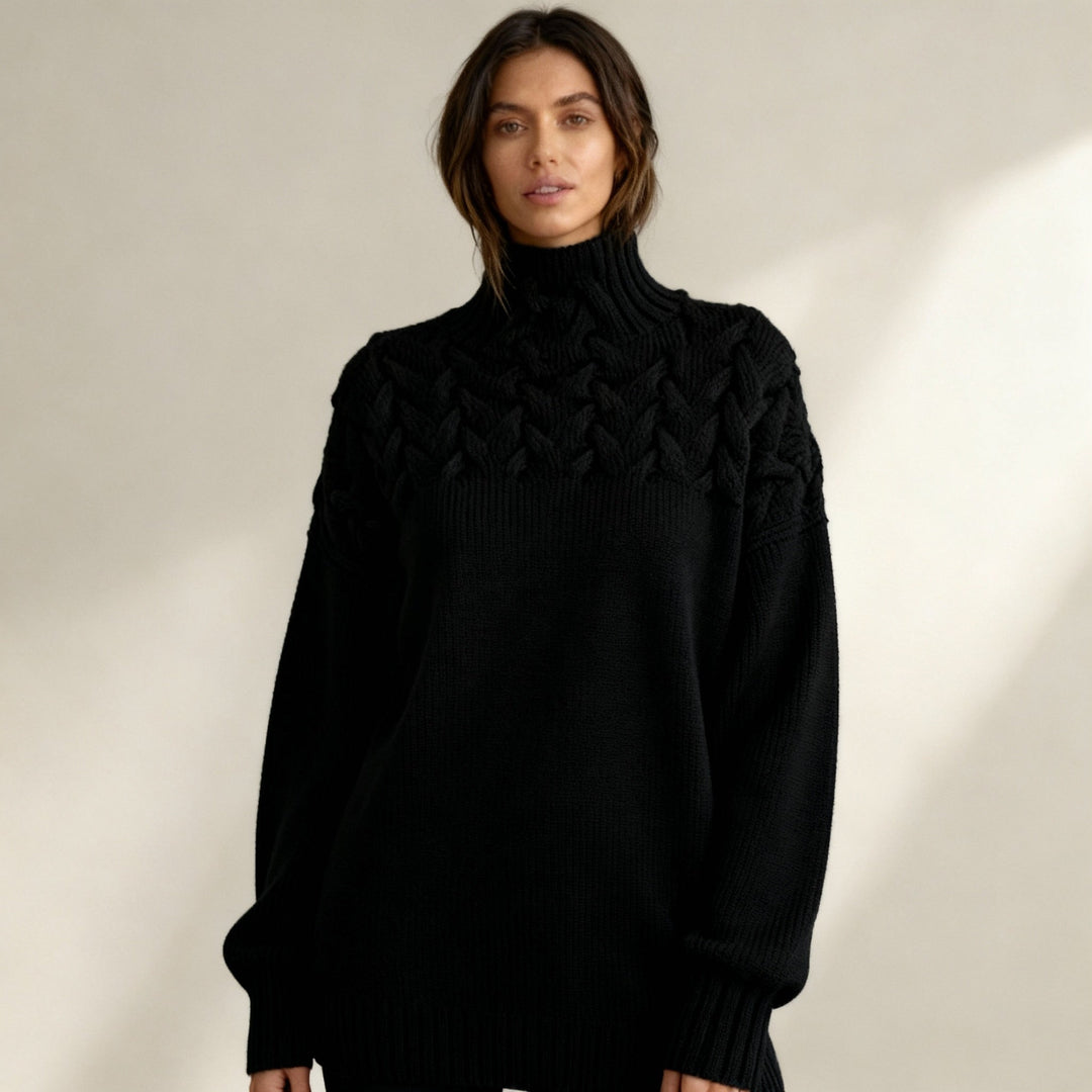 Ivana | Elegantní pletený svetr s rolákem