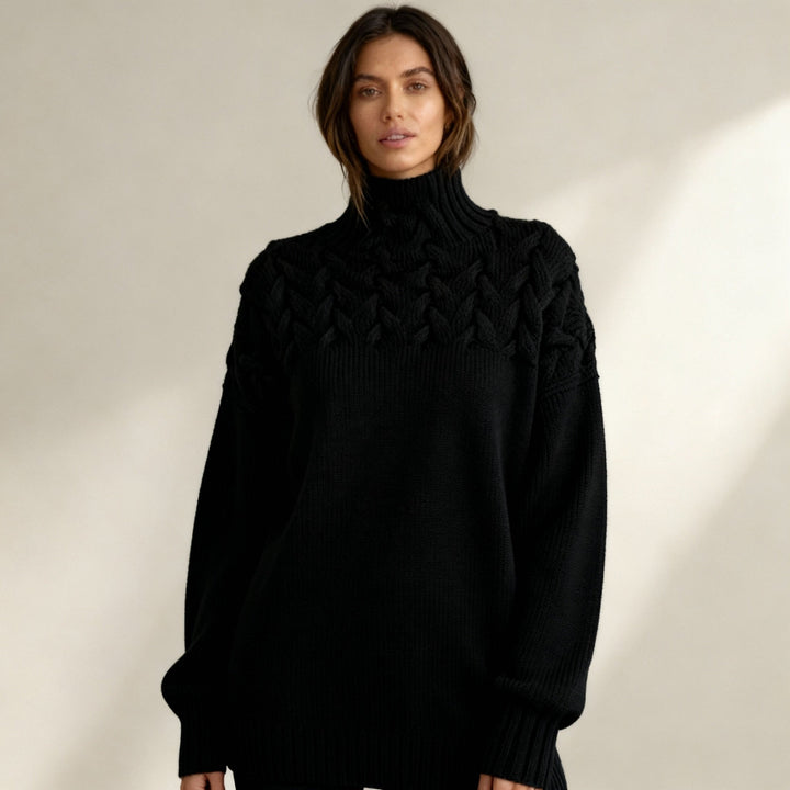 Ivana | Elegantní pletený svetr s rolákem