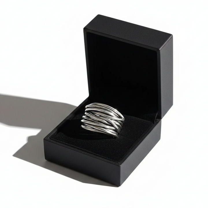 Stříbrný prsten 925 Sterling Vícevrstvý