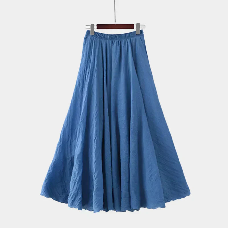 Kristýna Elegantní Vysokopásová Dlouhá Sukně Vzdušná