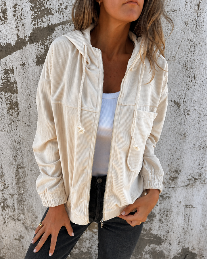 Natalie | Vetoketjullinen corduroy-takki