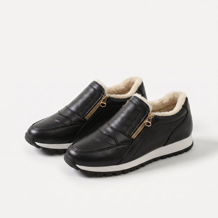 Janne – Teplé slip-on tenisky s dvojitým zipem
