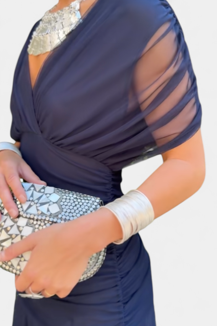 Abigail | Dlouhá květinová šaty s výstřihem do V