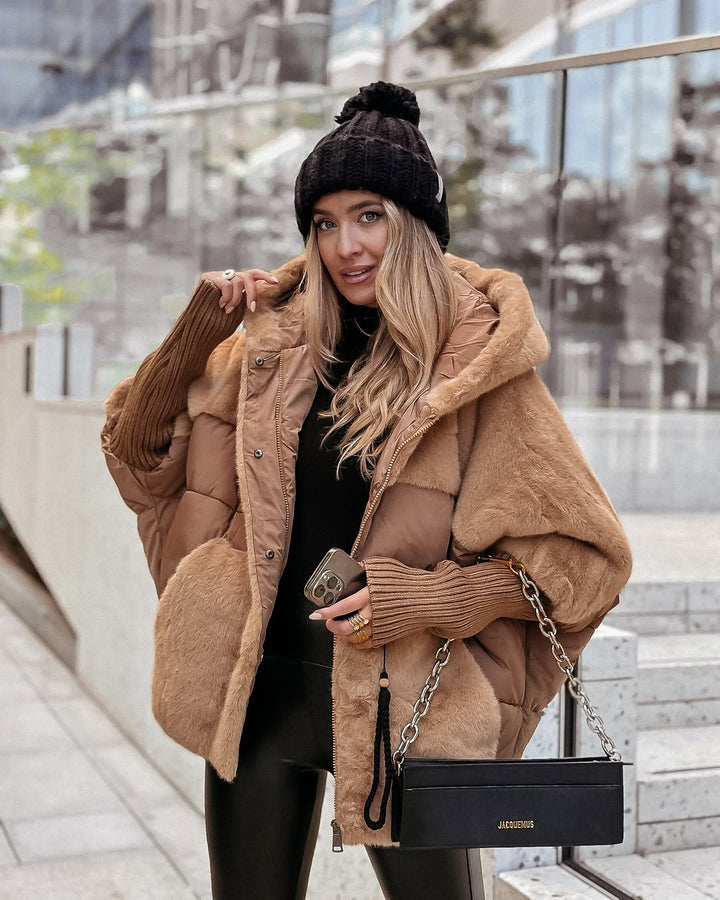 Oversize péřová bunda z ovčí kožešiny: trendy teplo a zimní pohodlí