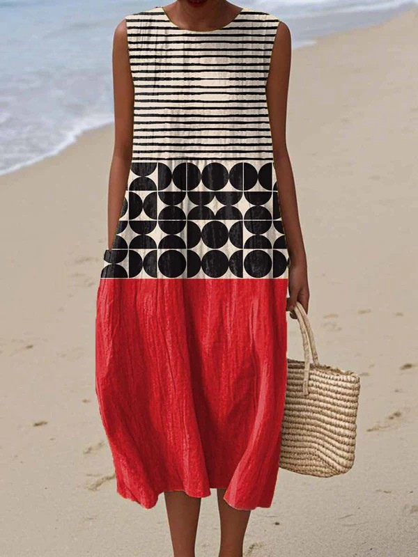 Jane | Colorblock Midi Šaty