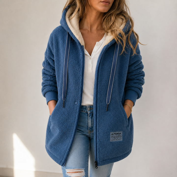 Wendy | Pehmeä Fleece-takki Hupulla