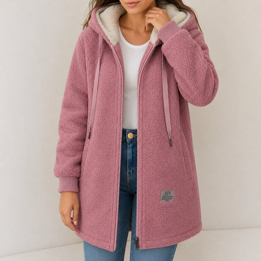 Wendy | Pehmeä Fleece-takki Hupulla