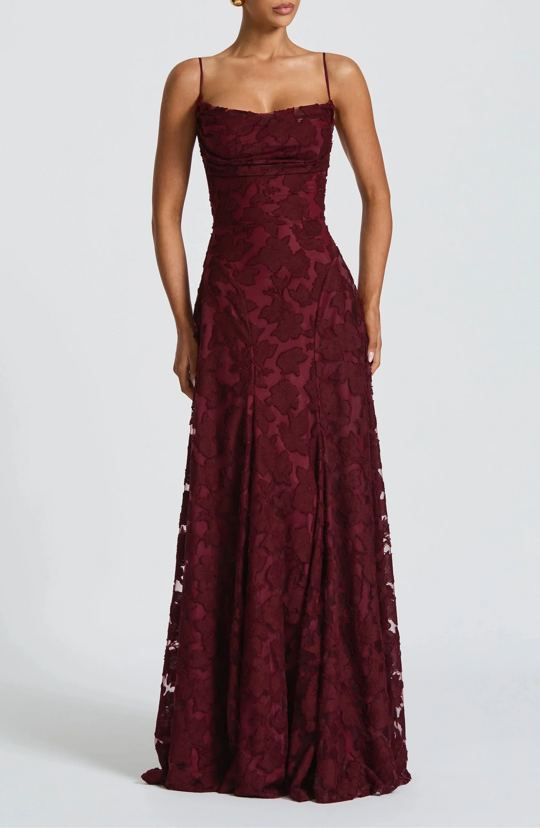 Rubis | Elegantní dlouhá krajková šaty