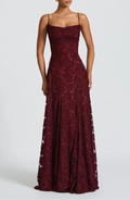 Rubis | Elegantní dlouhá krajková šaty