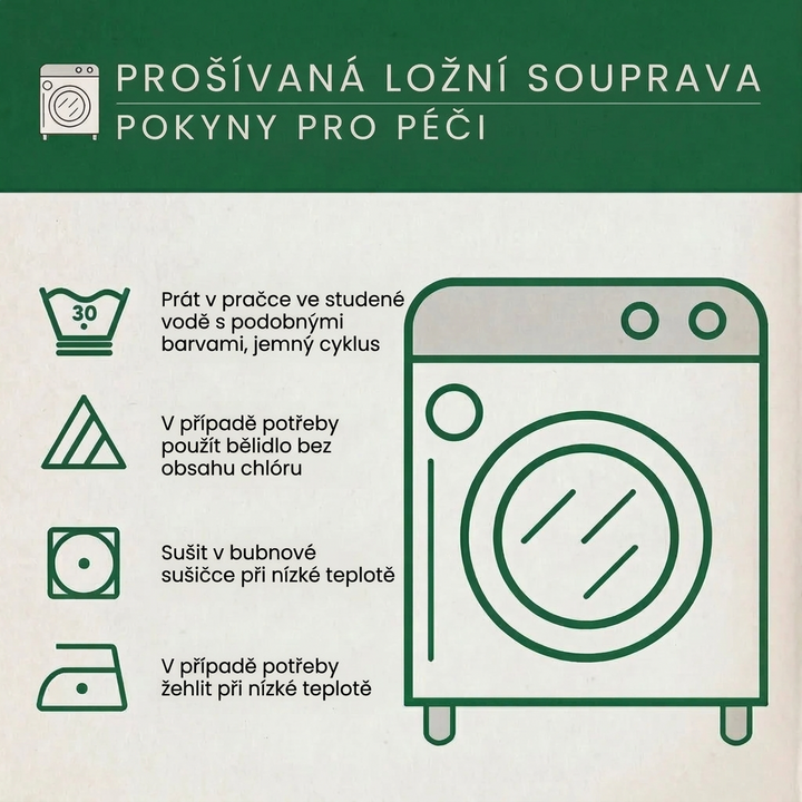 Souprava prošívaného povlečení 3 kusy - Objetí přírody