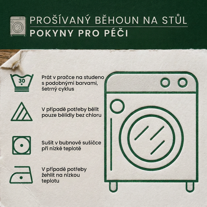 Prošívaný běhoun na stůl - Šarlatová křídla