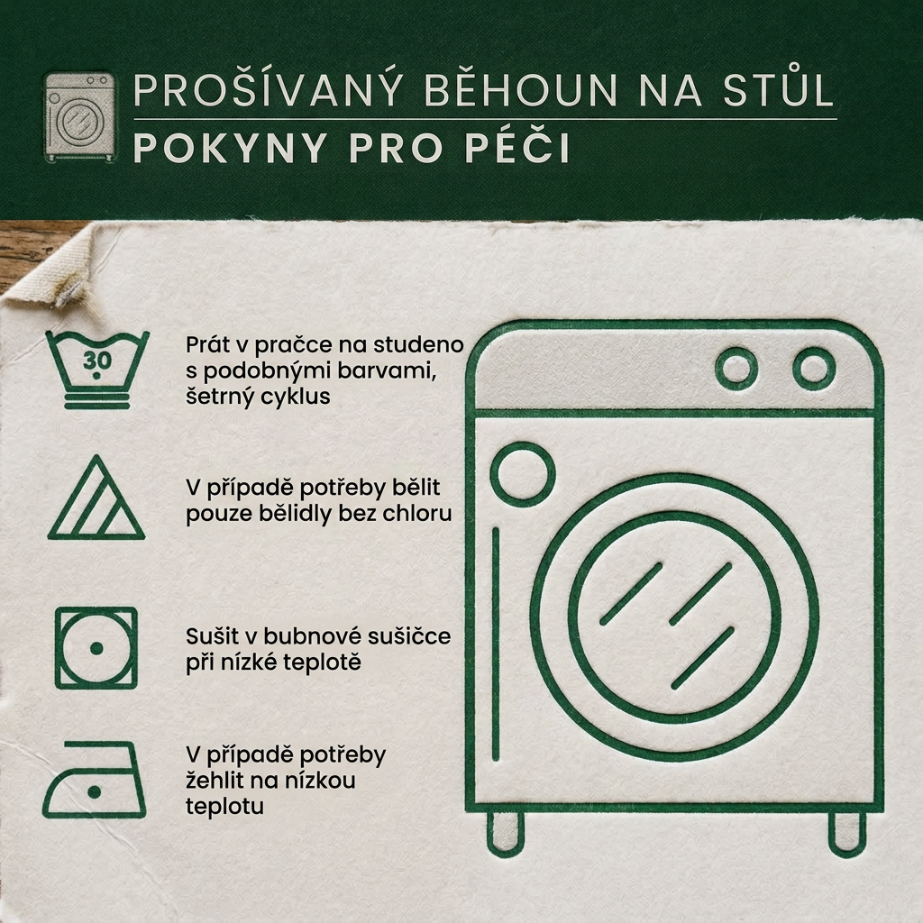 Prošívaný běhoun na stůl - Vánoční rolničky
