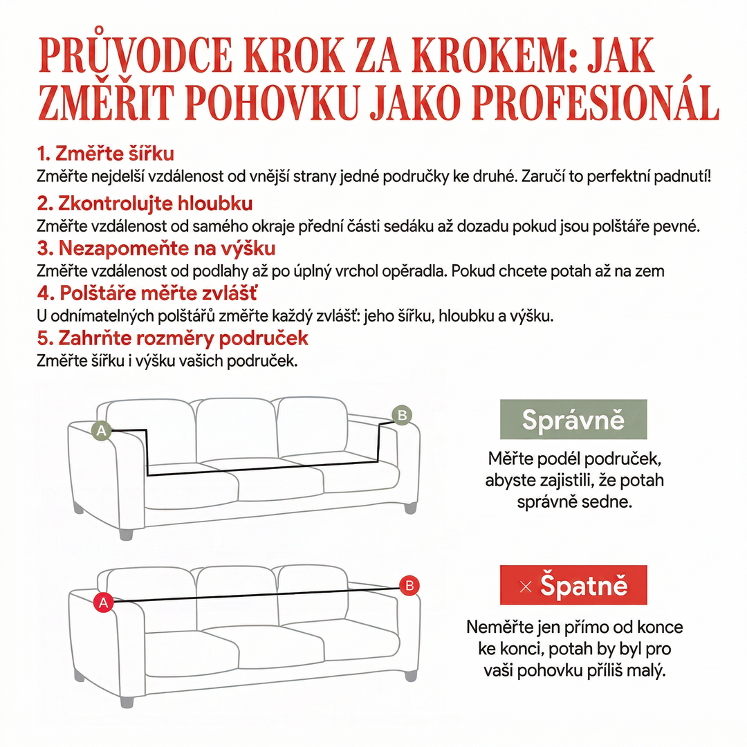 Prošívaný potah na pohovku Jihozápadní hvězdice