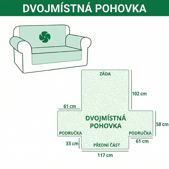 Prošívaný potah na pohovku Roztomilé tlapky