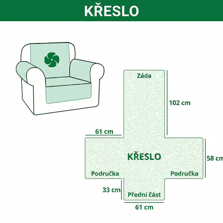Prošívaný potah na pohovku Klidné květy