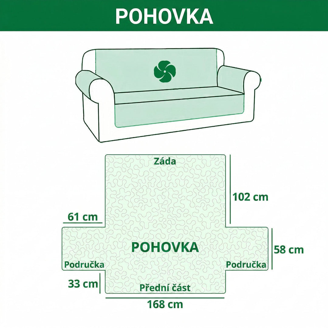 Prošívaný potah na pohovku Kouzlo usedlosti