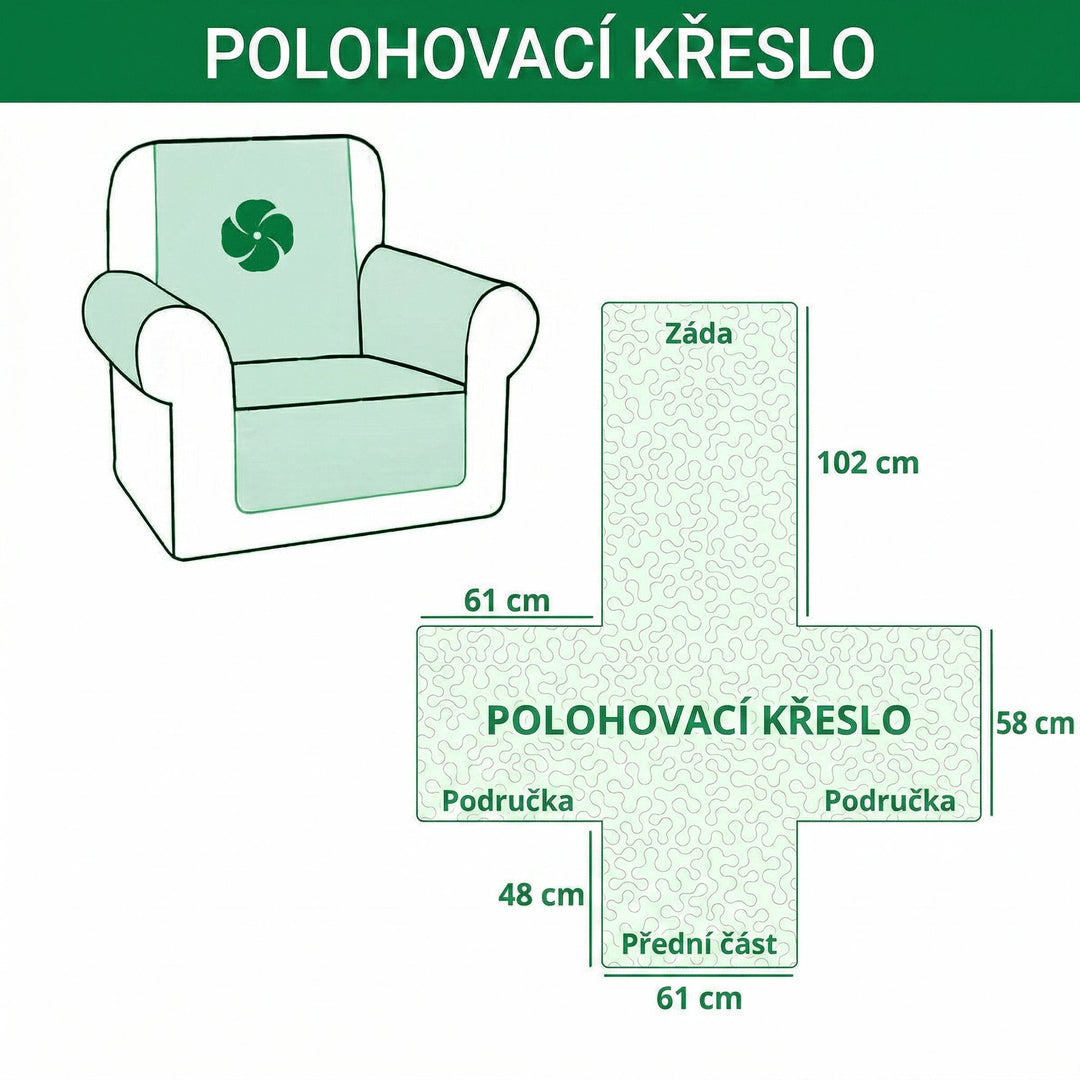 Prošívaný potah na pohovku Jemná zahrada
