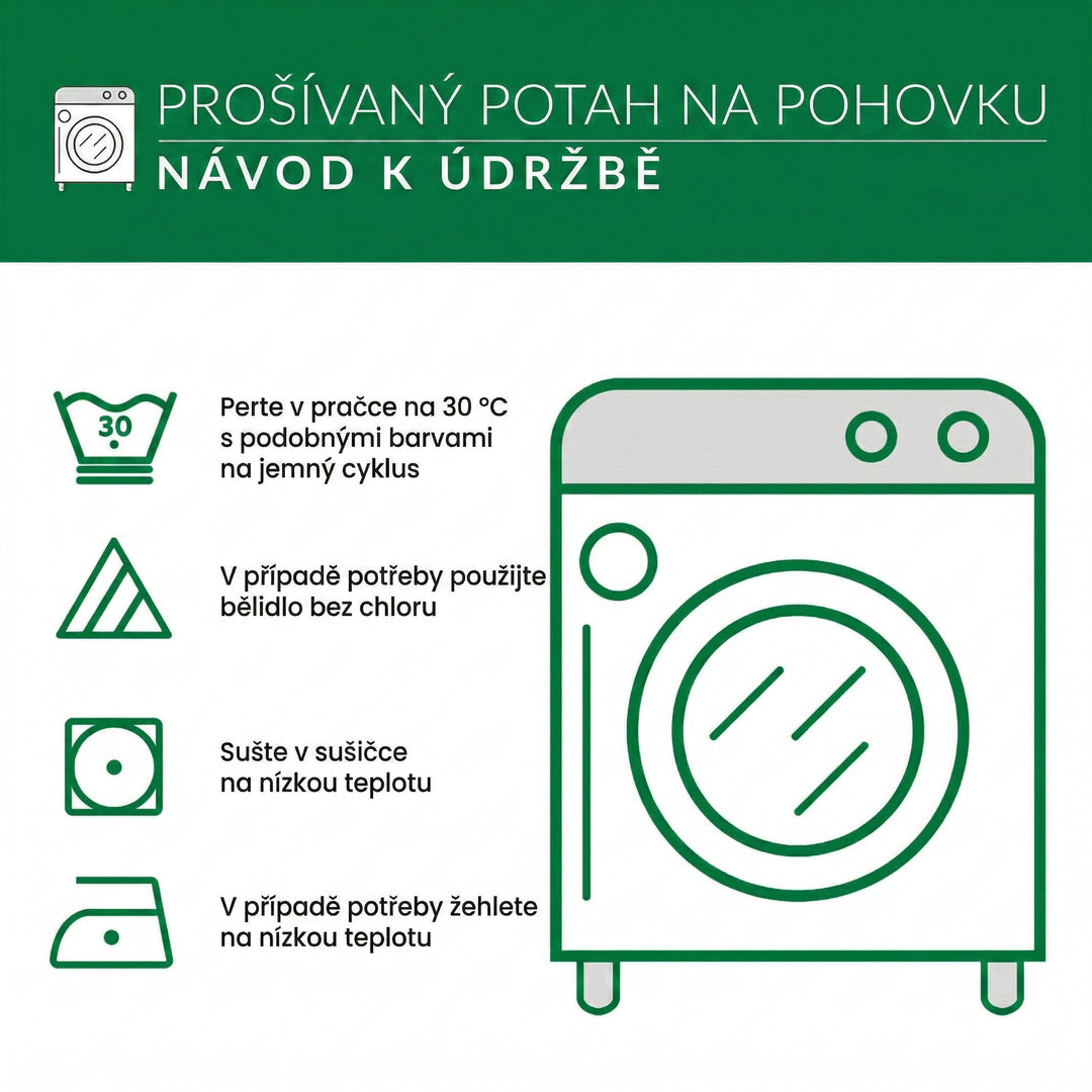 Prošívaný potah na pohovku Jihozápadní hvězdice