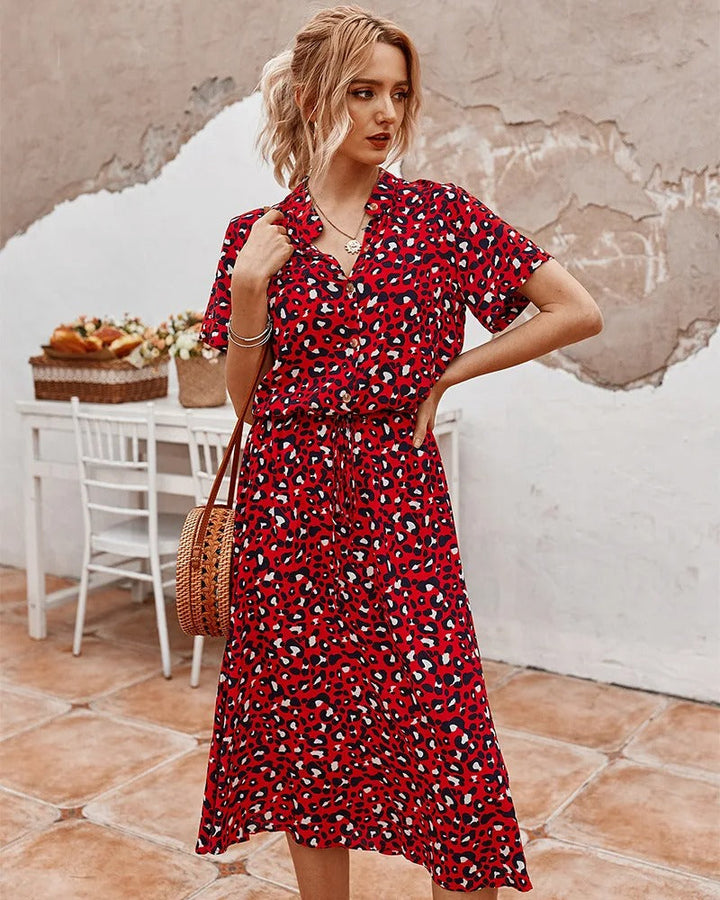 Elaine | Stylová košilová šaty pro ženy | Midi