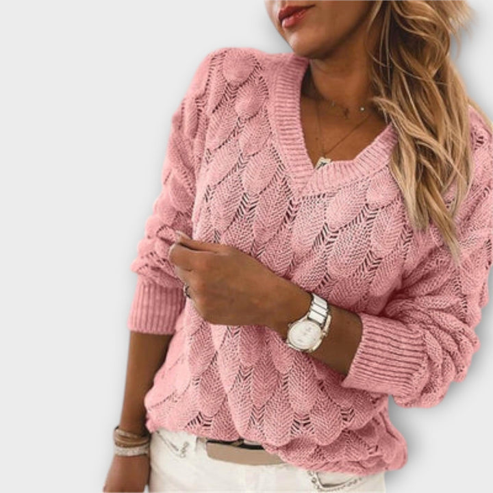Klára | Elegantní svetr s V-výstřihem
