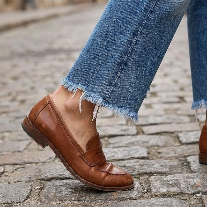 Naisten farkut | Cropped malli, joustava denim | Mukava istuvuus