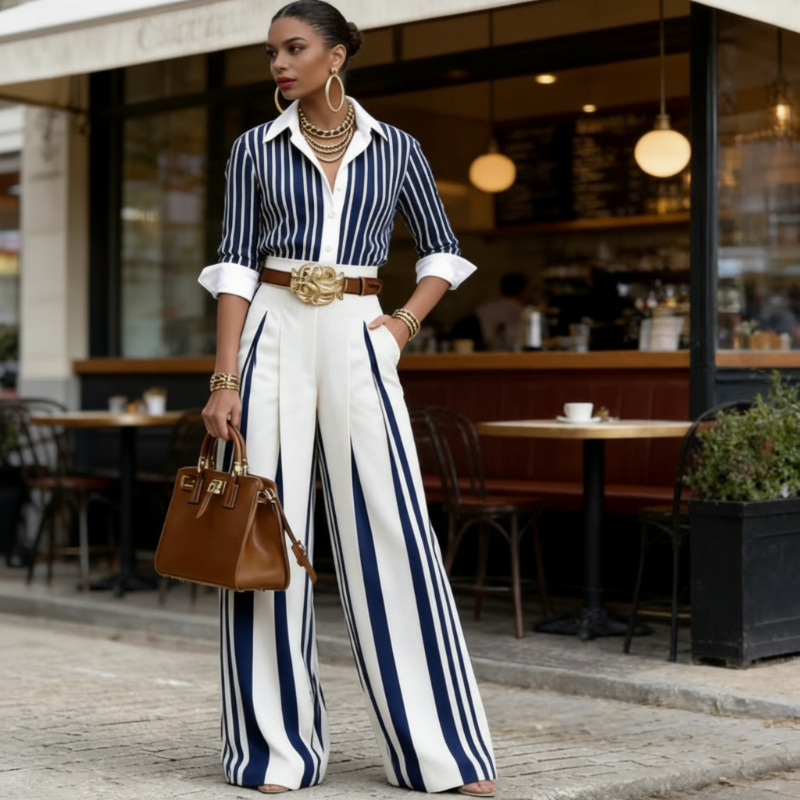 Atenas ™ | Elegantní set košile a volných kalhot