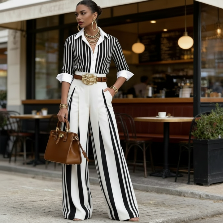 Atenas ™ | Elegantní set košile a volných kalhot