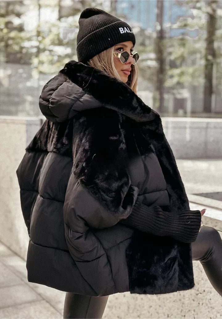 Oversize péřová bunda z ovčí kožešiny: trendy teplo a zimní pohodlí